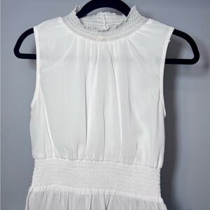 Elegant White Sleeveless Blouse